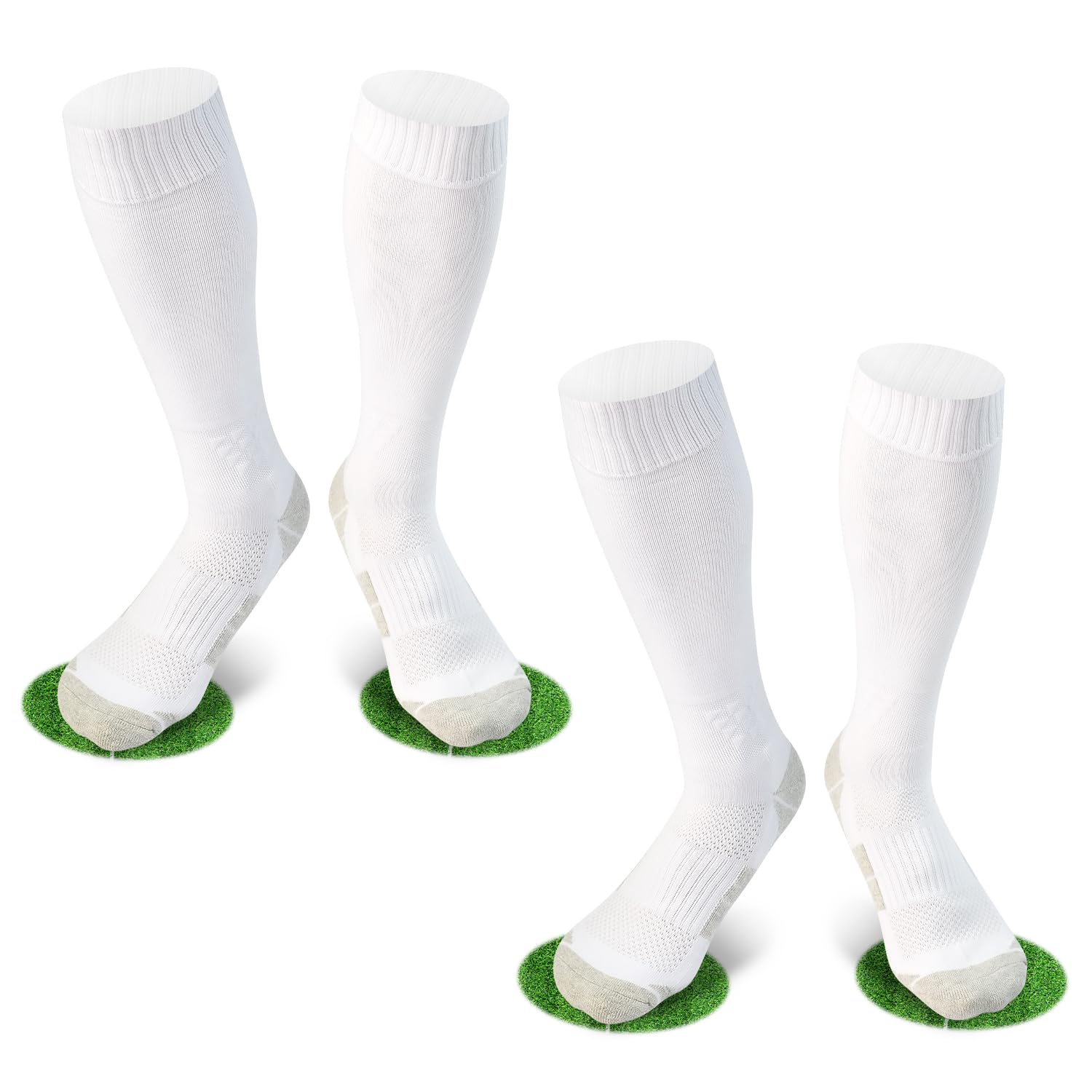 DECOVICI FußballSocken Kinder Herren 2 Paar, Kniestrümpfe Stutzen Fussball Jungen Mädchen Lang Sportsocken Rugby Volleyball 30-47
