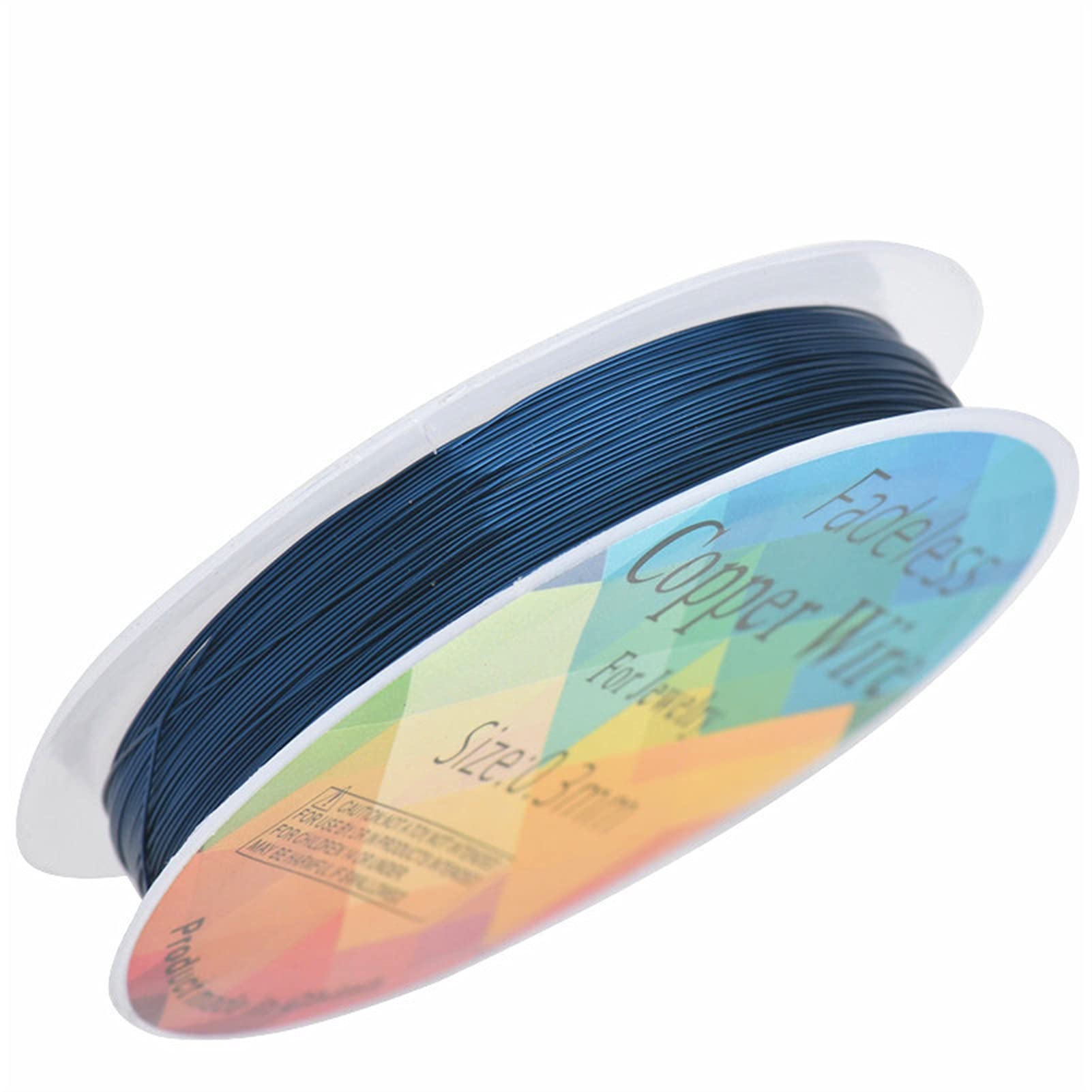 Colorfast الخرز سلك، أسلاك النحاس لسوار قلادة مجوهرات ديي الملحقات 0.2/0.25/0.5/0.6/0.7/1.0mm حرفة الخرز الأسلاك (Color : Blue, Size : 0.3mm x 15M)