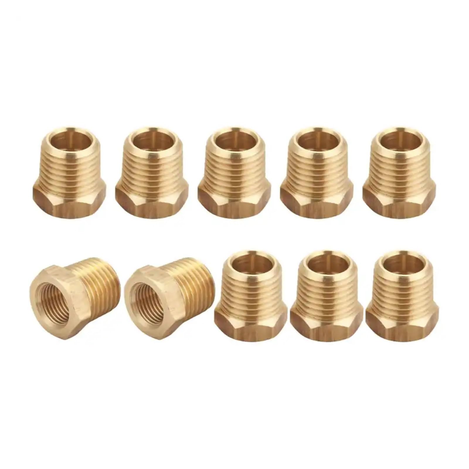 Accesorios reductores de Casquillo Hexagonal de latón for tubería, 1/4" Macho x 1/8" Hembra NPT(Pack of 50)