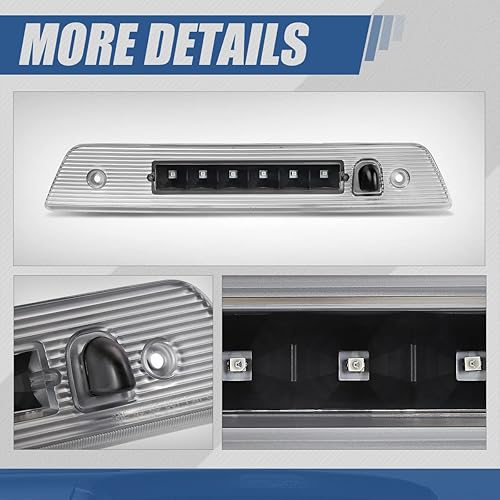 Miniatura 5 de Auto Dynasty Lámpara LED de luz de freno de montaje alto de tercera cola de carcasa negra compatible con Jeep Grand Cherokee WK 05-10