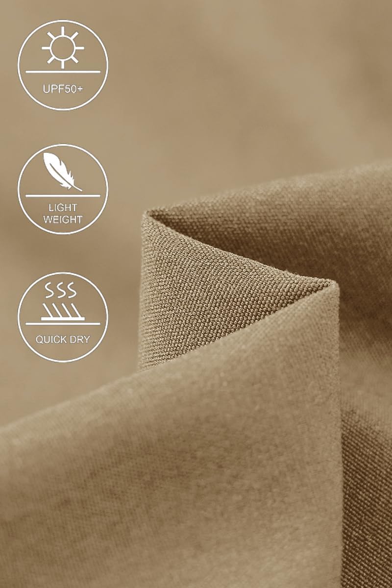 HHZ Men's Relaxed Fit Cargo Pants Drawstring Stretchy Elastic Waist Work Casual Pants with Zipper Pockets - Image 5