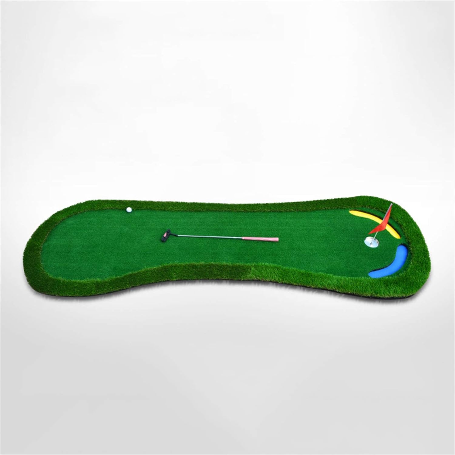 Golf Putting Trainer Mat Putting Green Mats for Golf Putting Use Included Golf Putter for Home or Office
