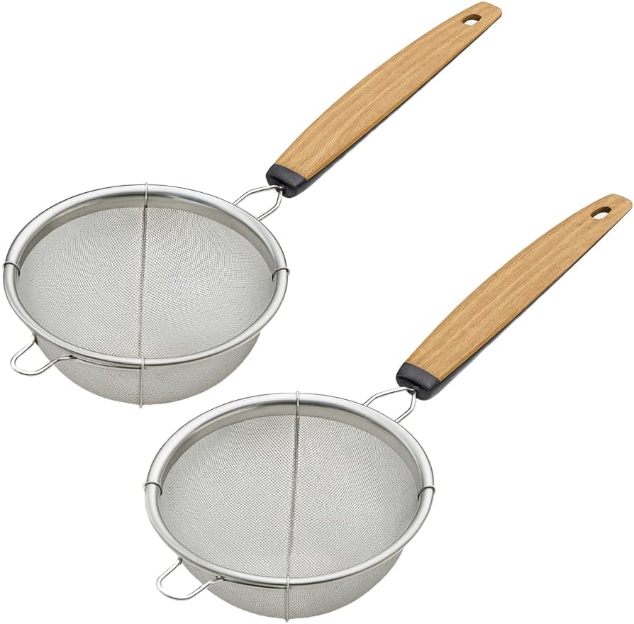 JapanBargain 2459, Fine Mesh Tea Strainer with Handle Stainless Steel Small Sifter For Drinks, Cocktails, Coffee and Matcha, 12-Pack