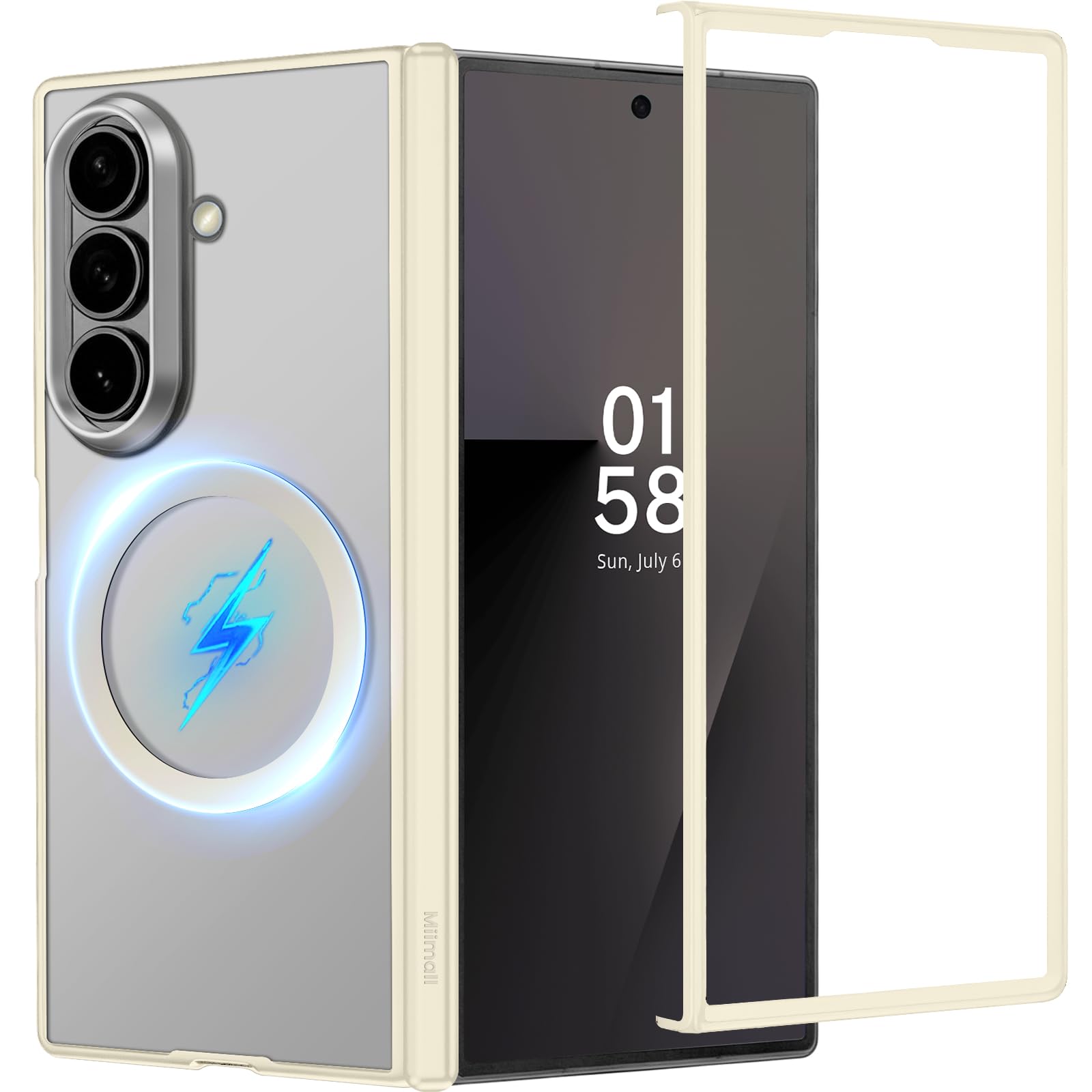 Miimall Custodia per Samsung Galaxy Fold 8Ultra per Mag Safe, [protezione cerniera] a prova di caduta, resistente, antigraffio, robusta, morbida e leggera, custodia protettiva per Fold Z8 Ultra 2026