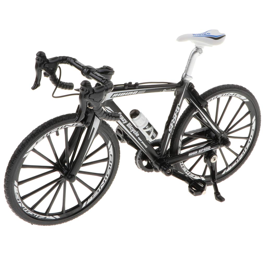 Amazon.co.jp: 1/10スケール 自転車玩具 ダイキャストバイクモデル, 黒