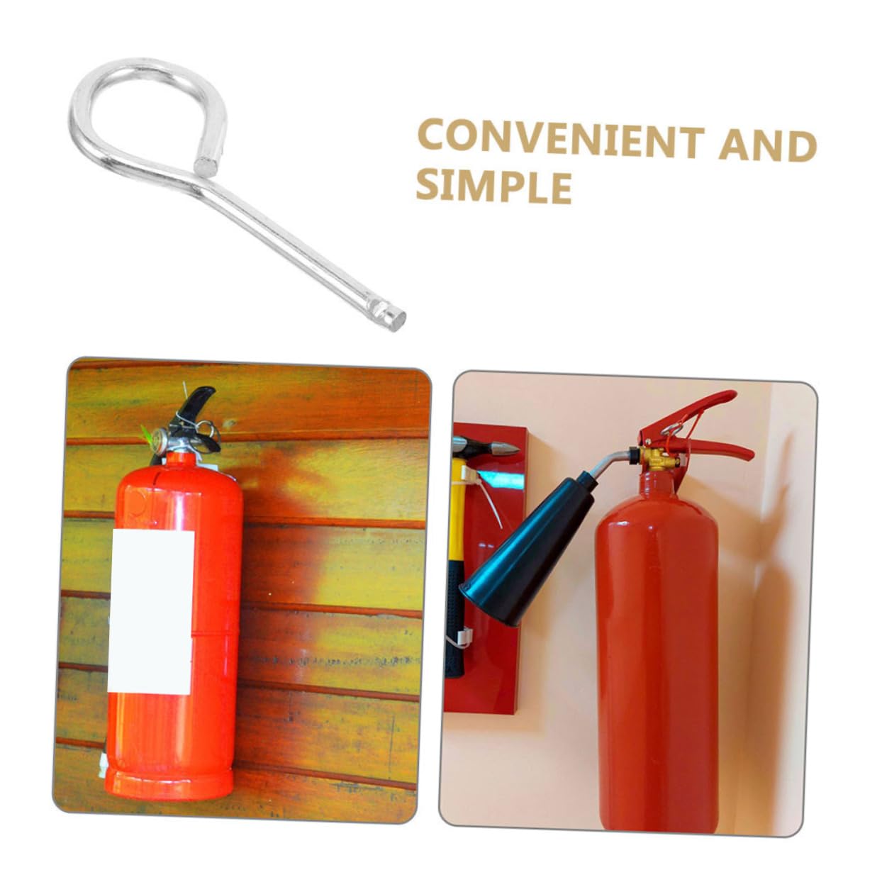 VILLCASE 200 Piezas Pestillo para Extintor de Incendios de Acero Inoxidable Pasador de Seguridad de Repuesto para Extintor de Vehículos Automático Seguro y Duradero
