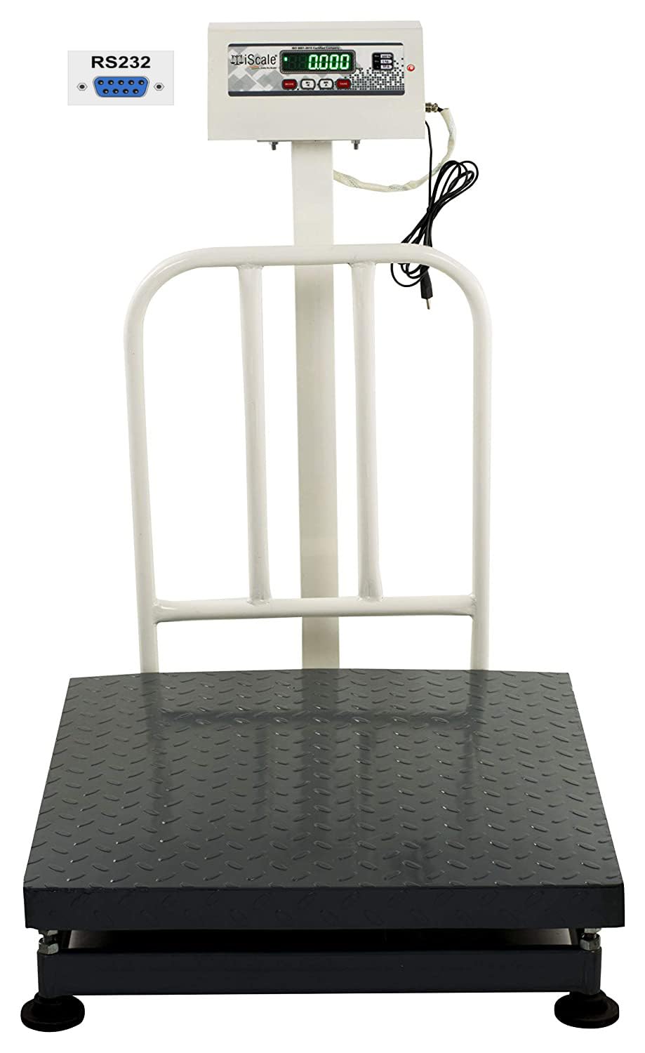 iScale ISP-500M Capacity 500kg x 50g Accuracy,Electronic Weighing Scale with Front Back Double Display, MS Pan,24x24" with RS232 Serial port for computer connectivity & continues data transmission-picture-25