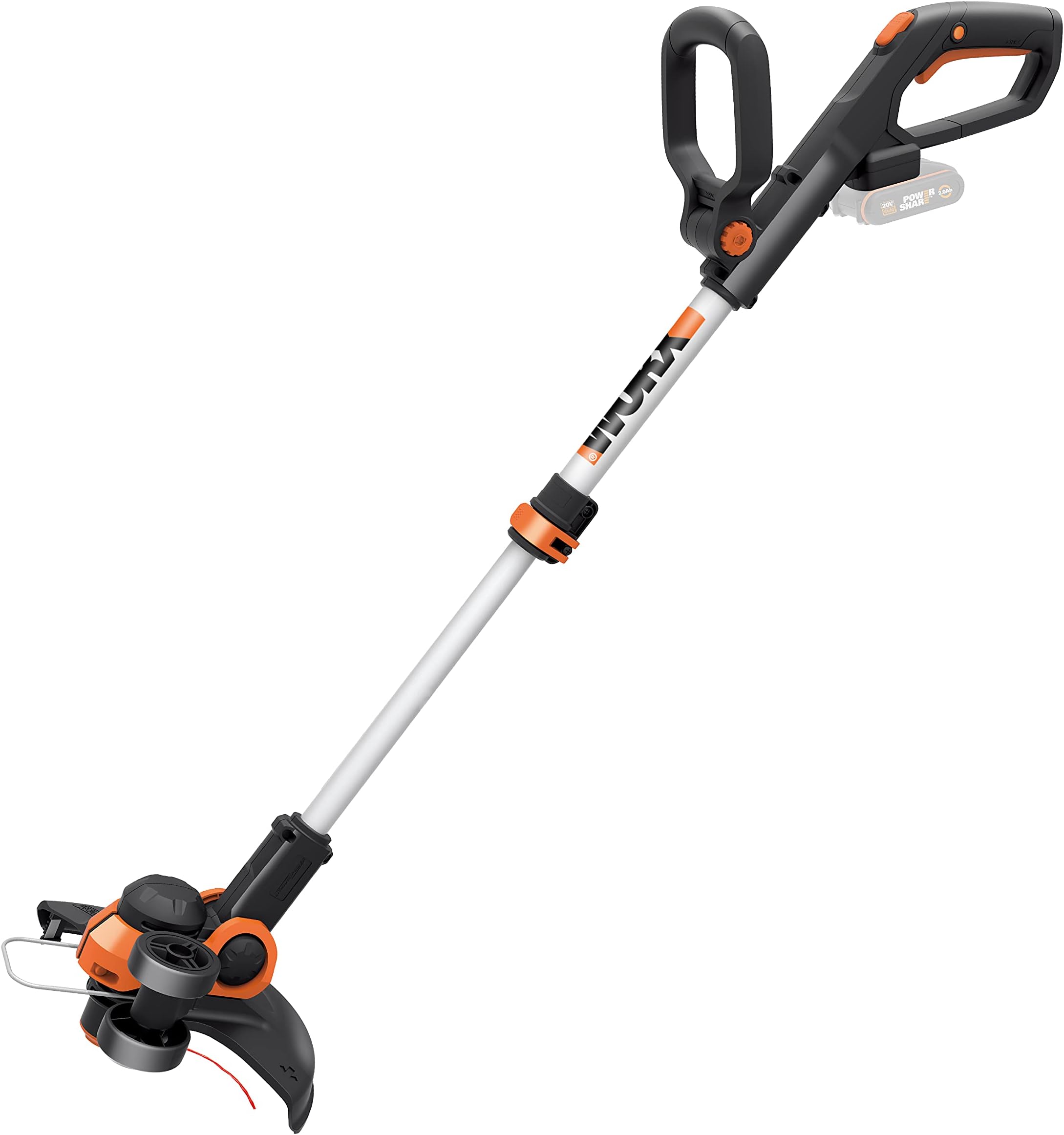 WG163E.9 20V 30cm Cordless Line Trimmer Tool Only (No Battery or Charger) - Lightweight Grass Trimmer with Instant Conversion to Wheeled Edger, CommandFeed Technology, and PowerShare System