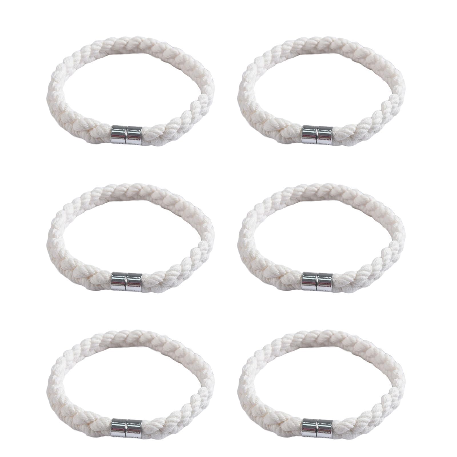 Nucelit 6Pcs Modern Braided Rope Window Draperies Tie Backs with Strong Magnets Farmhouses Curtain Tiebacks Drapes Holdbacks Curtain Tie