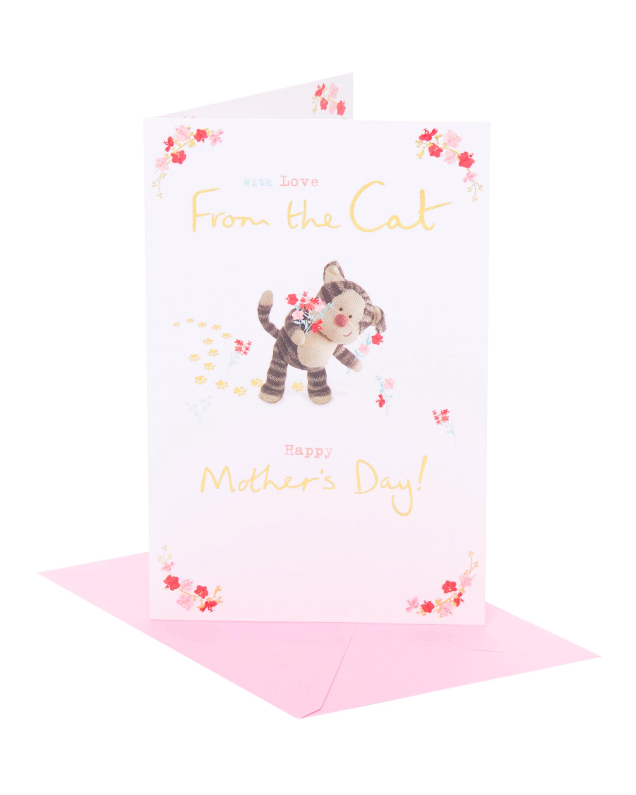 Boofle | Mother's Day Card from the Cat | Card for Mum, Grandma, Wife | Her, Girls, Women | Cute Design | With Envelope | 12 cm x 18 cm