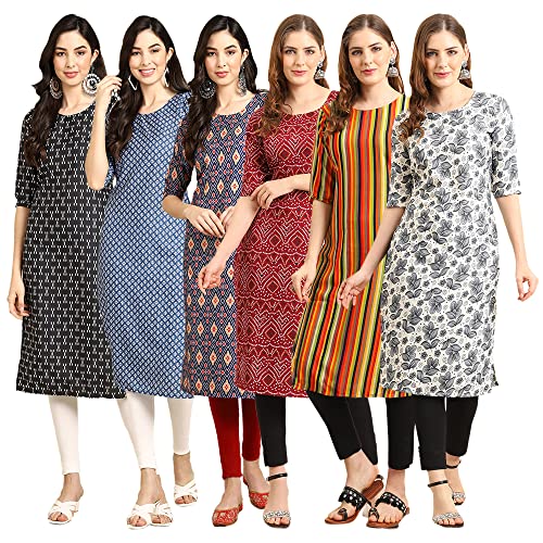 Image of Pinkmint Women's Crepe Digital Print Straight Kurta