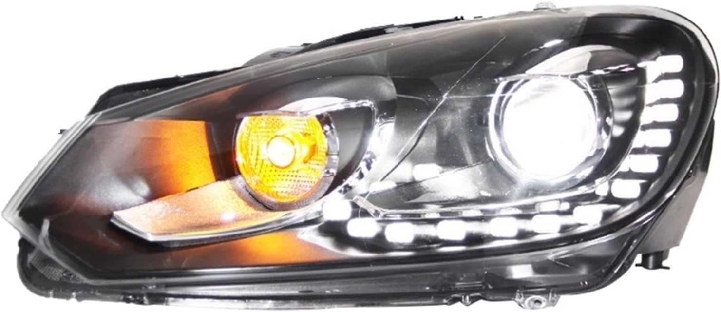 Amazon カースタイリング、VW Golf6 ゴルフ 6 MK6 ヘッドライト 20092012 R20 GTI Drl プロジェクターレンズ自動車ライトアクセサリーと互換性あり
