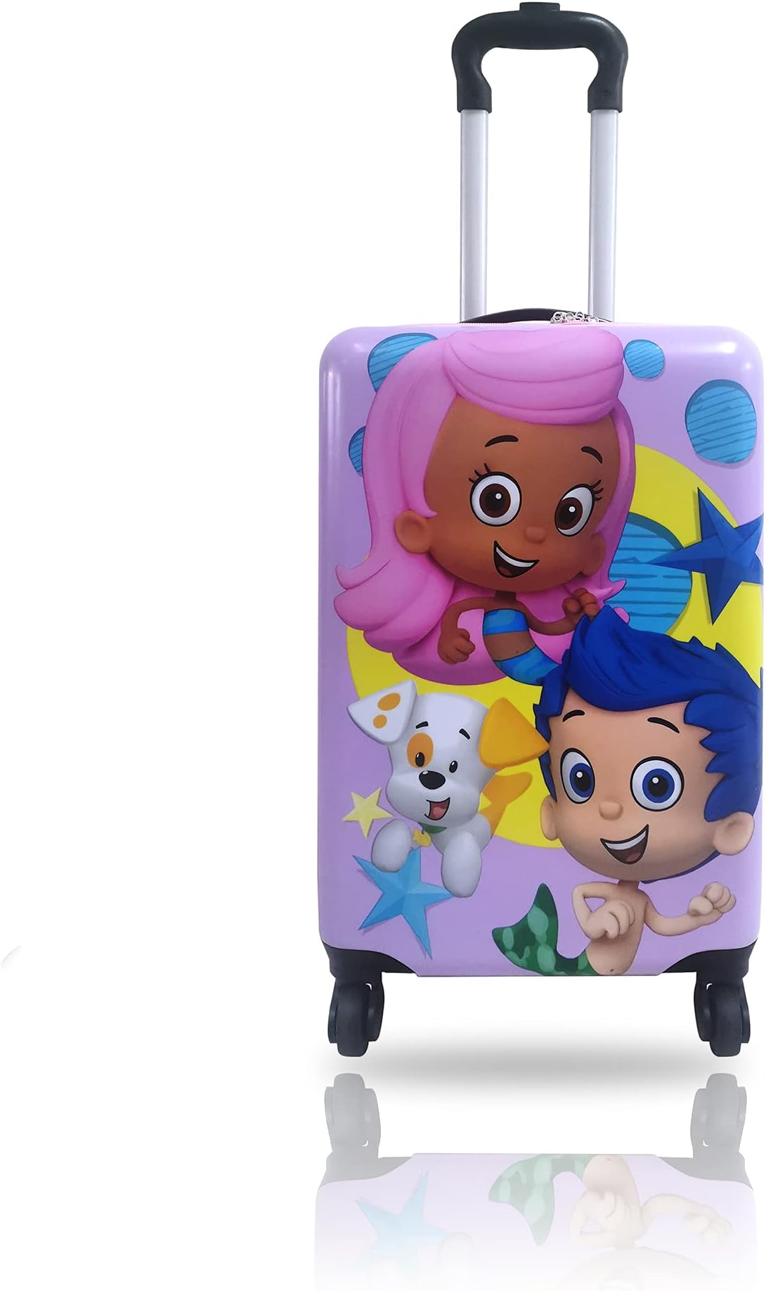 Fast Forward Bubble Guppies Gil Molly Bubble Puppy Hard-Sided Tween Spinner Luggage 20 Inches Carry-On Travel Trolley Rolling Suitcase for Kids