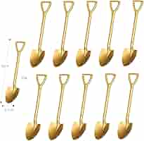 BokWin Lot De 4 Petites Cuillères à Café En Forme De Pelle En