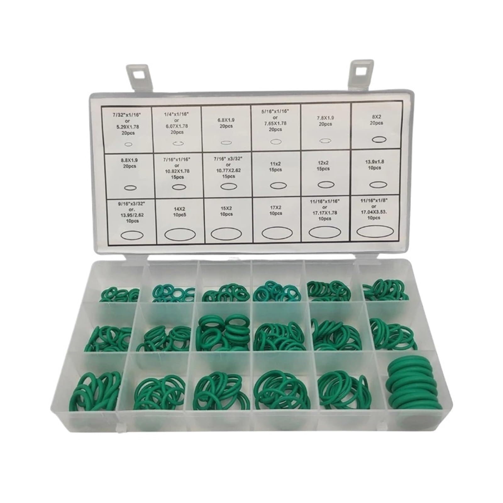270 pièces joint torique joint d'étanchéité en caoutchouc nitrile joints de plomberie en boîte haute pression joints toriques kit d'assortiment de joints vert violet (225 pièces noir),Matériau Fiable