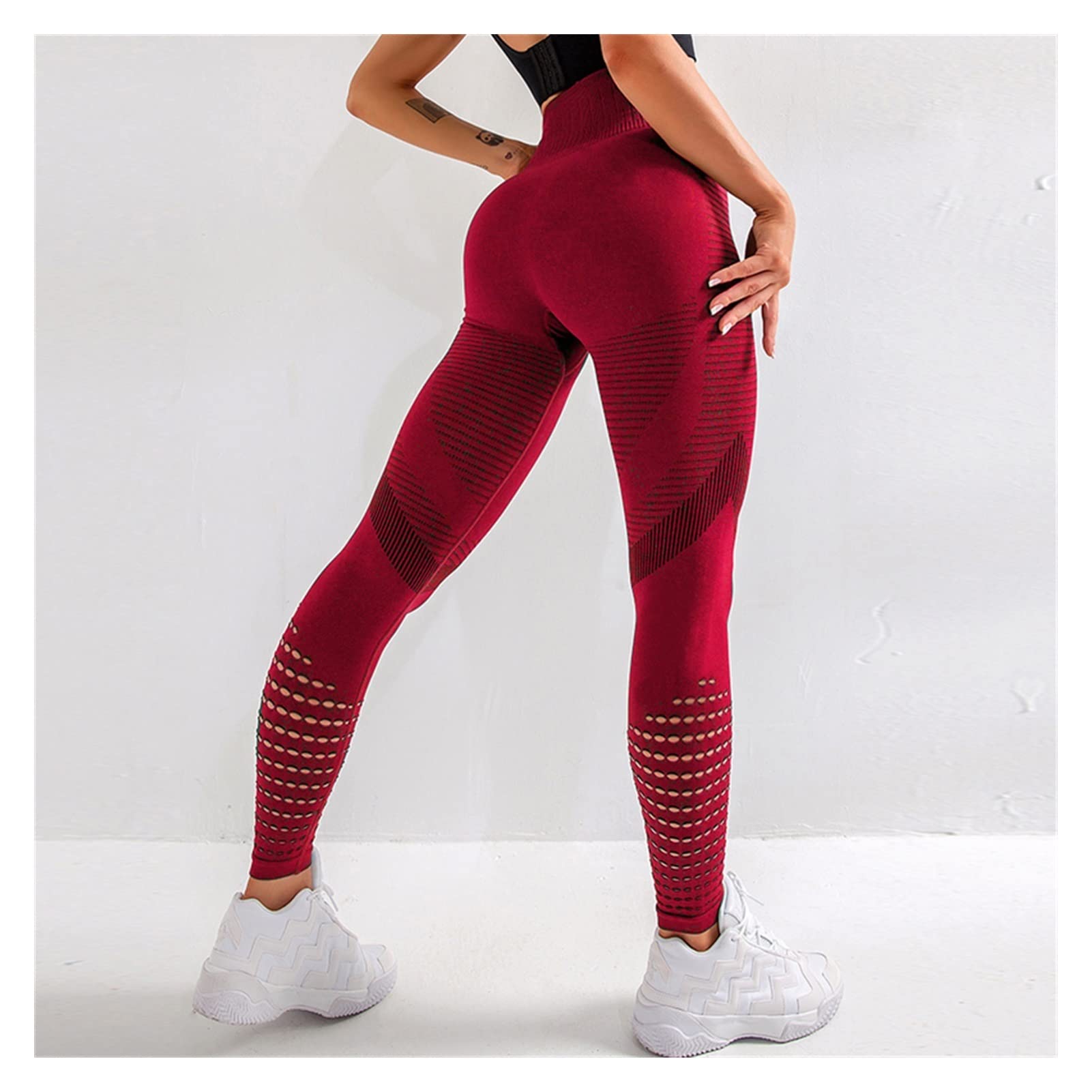 Amazon.co.jp: PSWK ハイウエストフィットネスジムレギンス女性