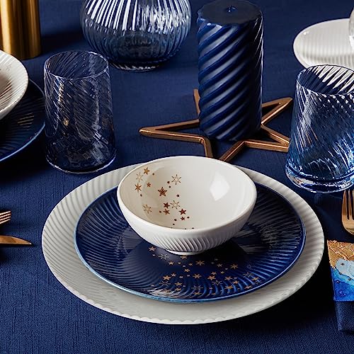 Denby-Porcelain-Arc-Blue-Stars-Set-of-6-Luncheon-Plates-Arc-Blue-Stars