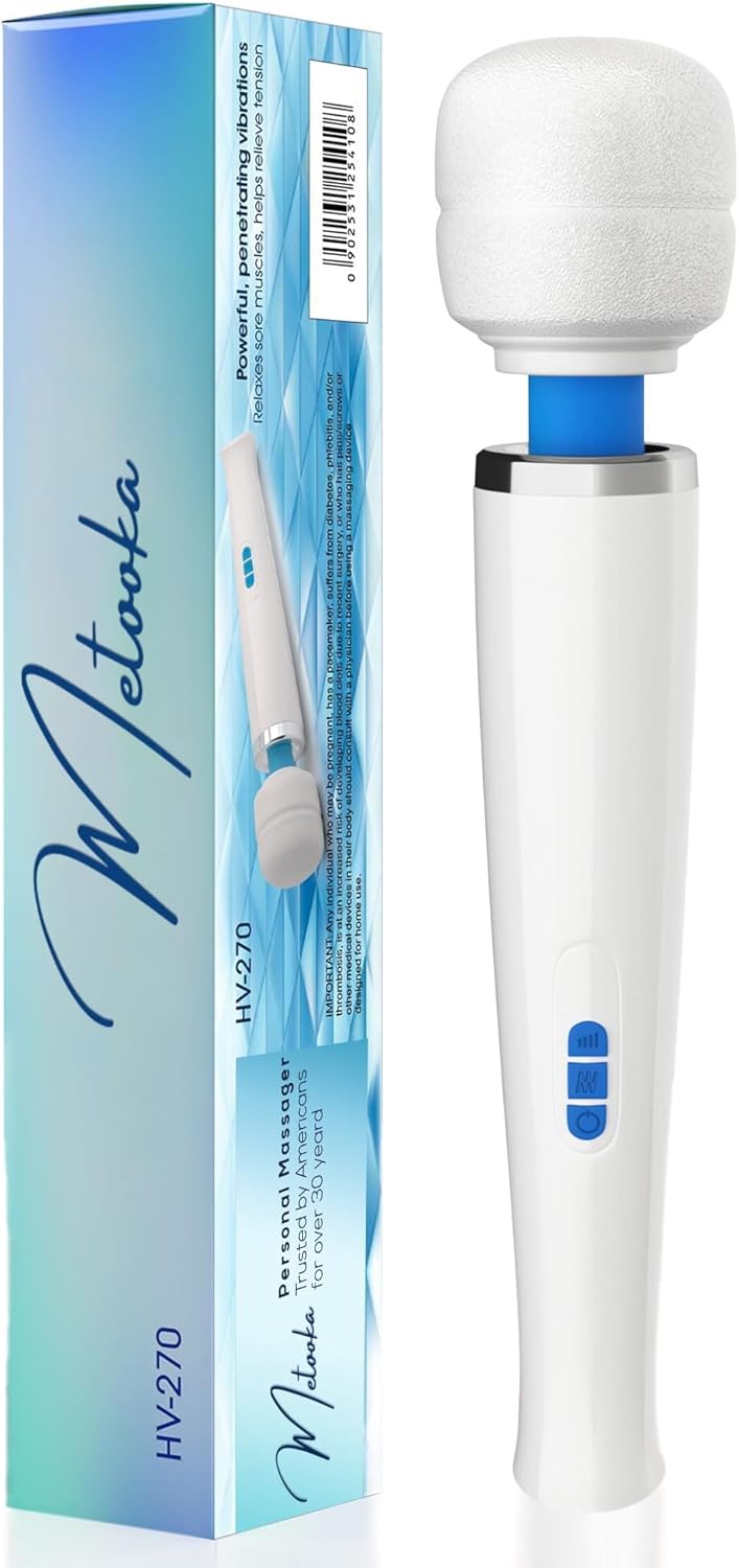 Therapeutic Cordless Massager - Powerful Massage Tool Handheld 8 Speeds 20 Patterns - Rechargeable Hand Massagers for Sore Muscles - Hand Held Massage Tool for Neck