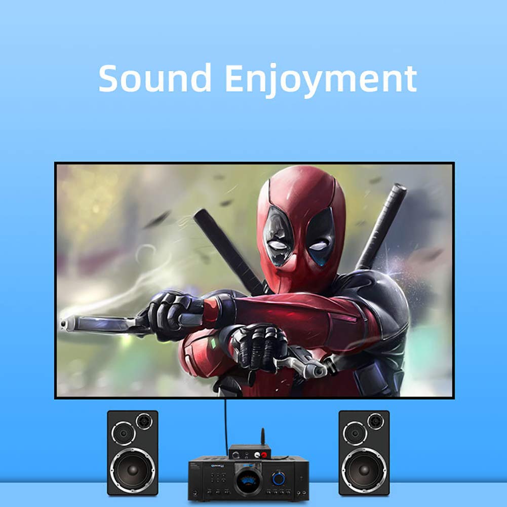 Convertisseur Audio numérique-analogique avec récepteur Bluetooth, 192 kHz, Conversion Optique coaxiale numérique SPDIF DAC vers RCA L/R, pour système de cinéma Maison PS4 HD DVD