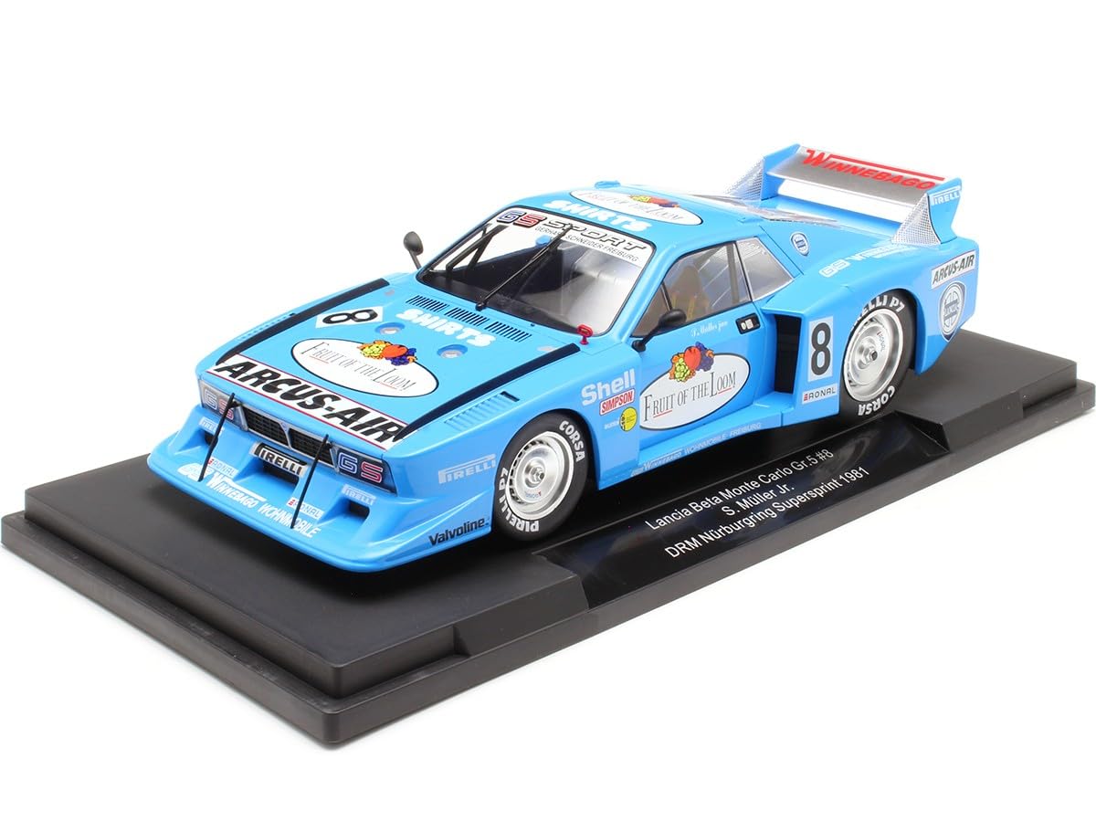 Cochesdemetal Compatible with Lancia Beta Montecarlo Turbo Nº8 Siegfried Müller DRM Nürburgring 1:18 MC Group 18811R