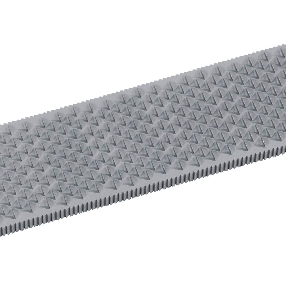 Pferdehuf Raspel, Doppelseitig T12 Kohlenstoffstahl Hufbearbeitungswerkzeug für Hufschmied, Ergonomischer Gummigriff Flach 48,5 cm (19,1 Zoll) Grobe & Feine Zähne 1 Stück