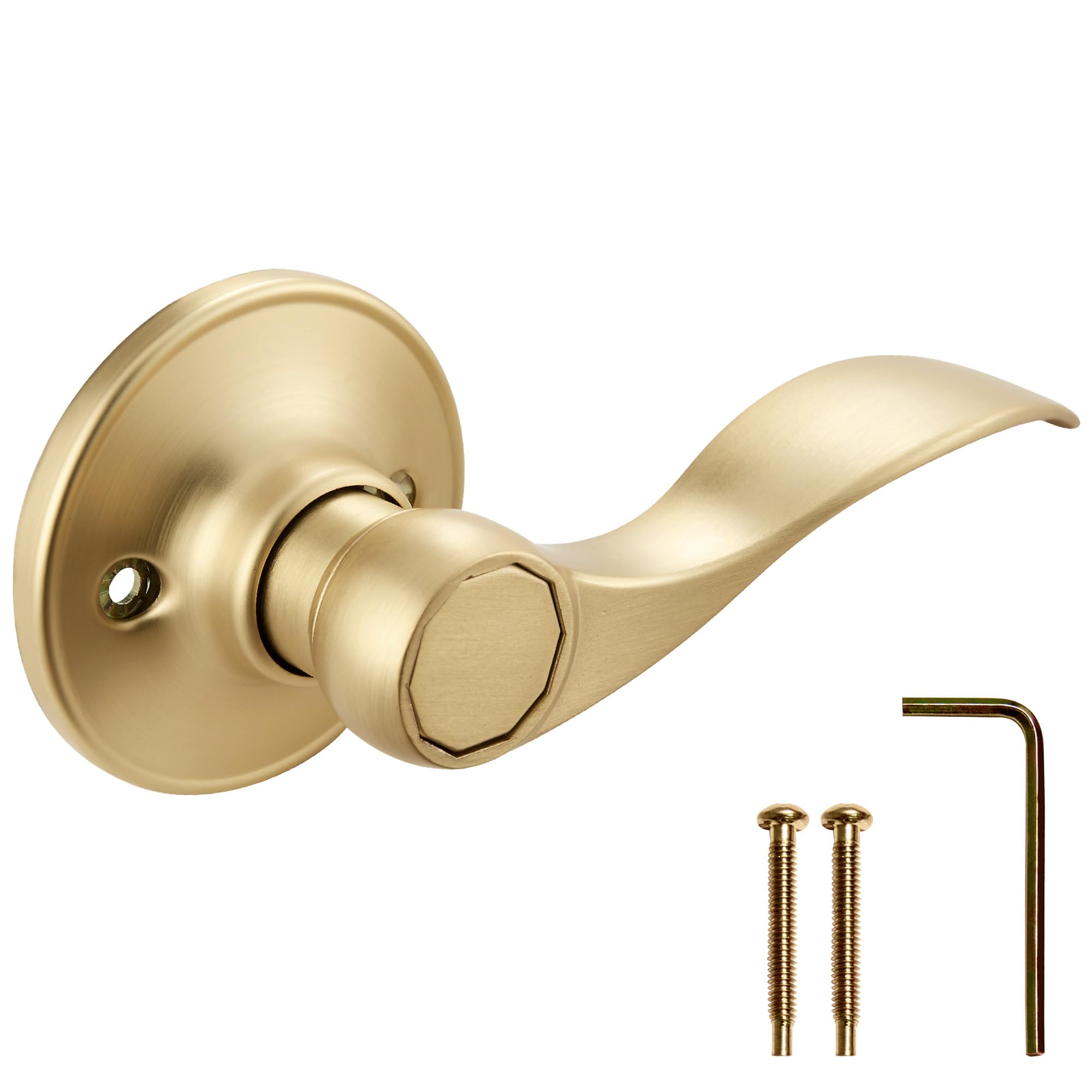 Design House 728873 Springdale Door Handle in Satin Gold, Decorative