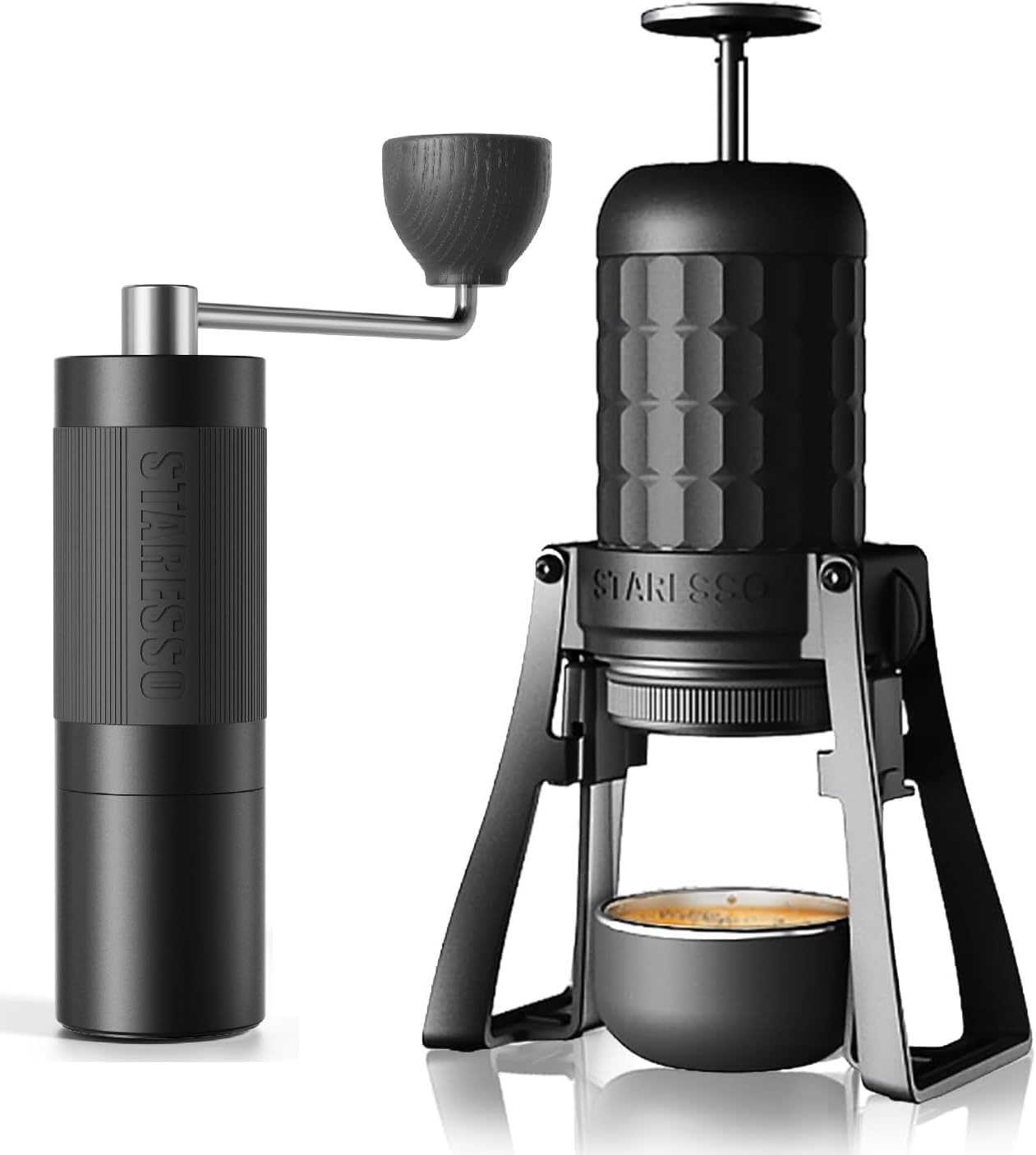 STARESSO PLUS Portable Coffee Maker & D6 PLUS Manual Coffee Grinder