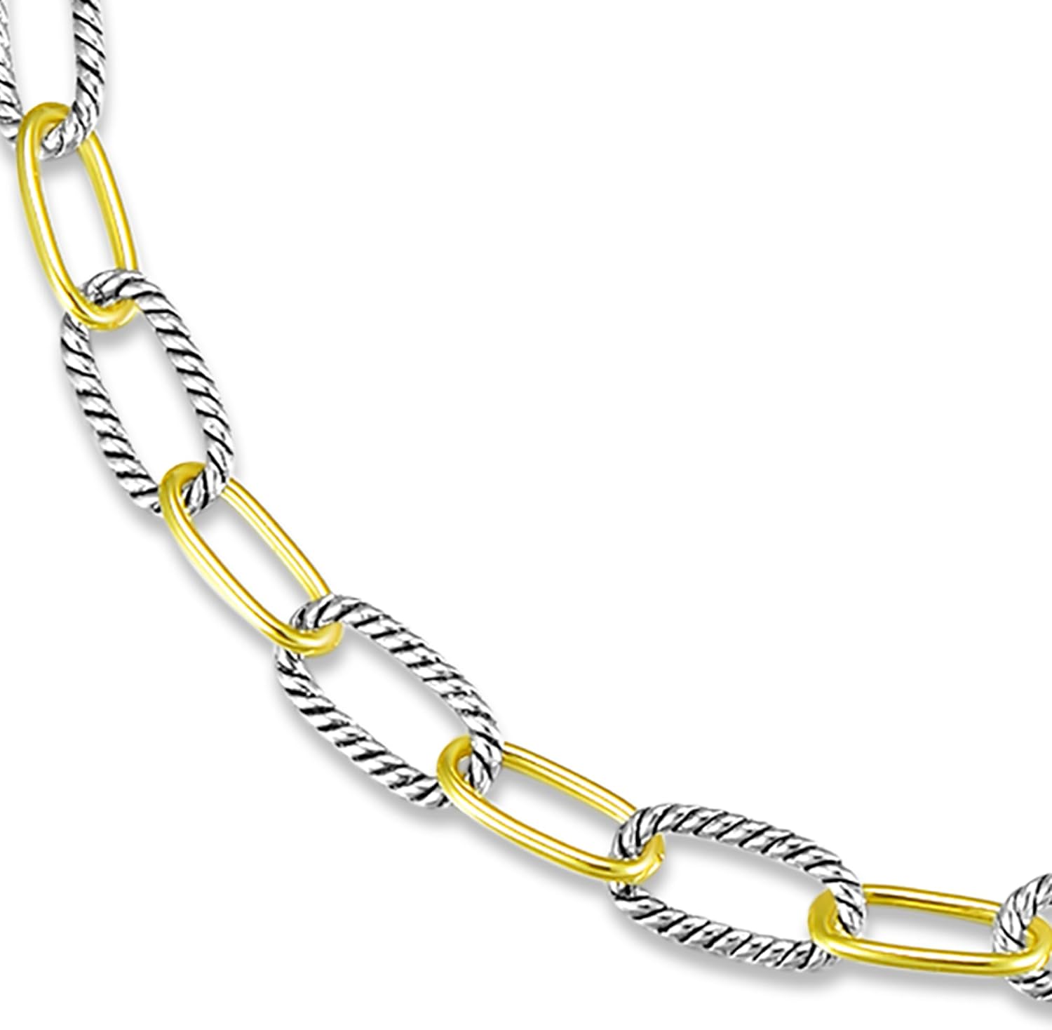 UNY JEWEL Luxury Fusion Twisted Cable Link Chain Necklace Designer Statement Women Jewelry Timeless Elegance Super Shinny