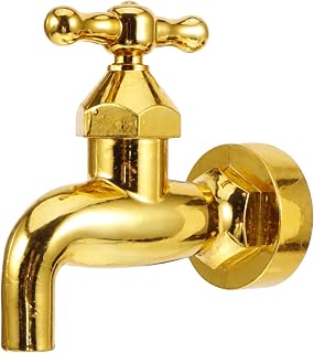 Toddmomy Grifo para Fuente de Agua Decorativa Invisible para Jardín Material Plástico Resistente Lluvia y Color Dorado Adecuado para Decoración Exterior