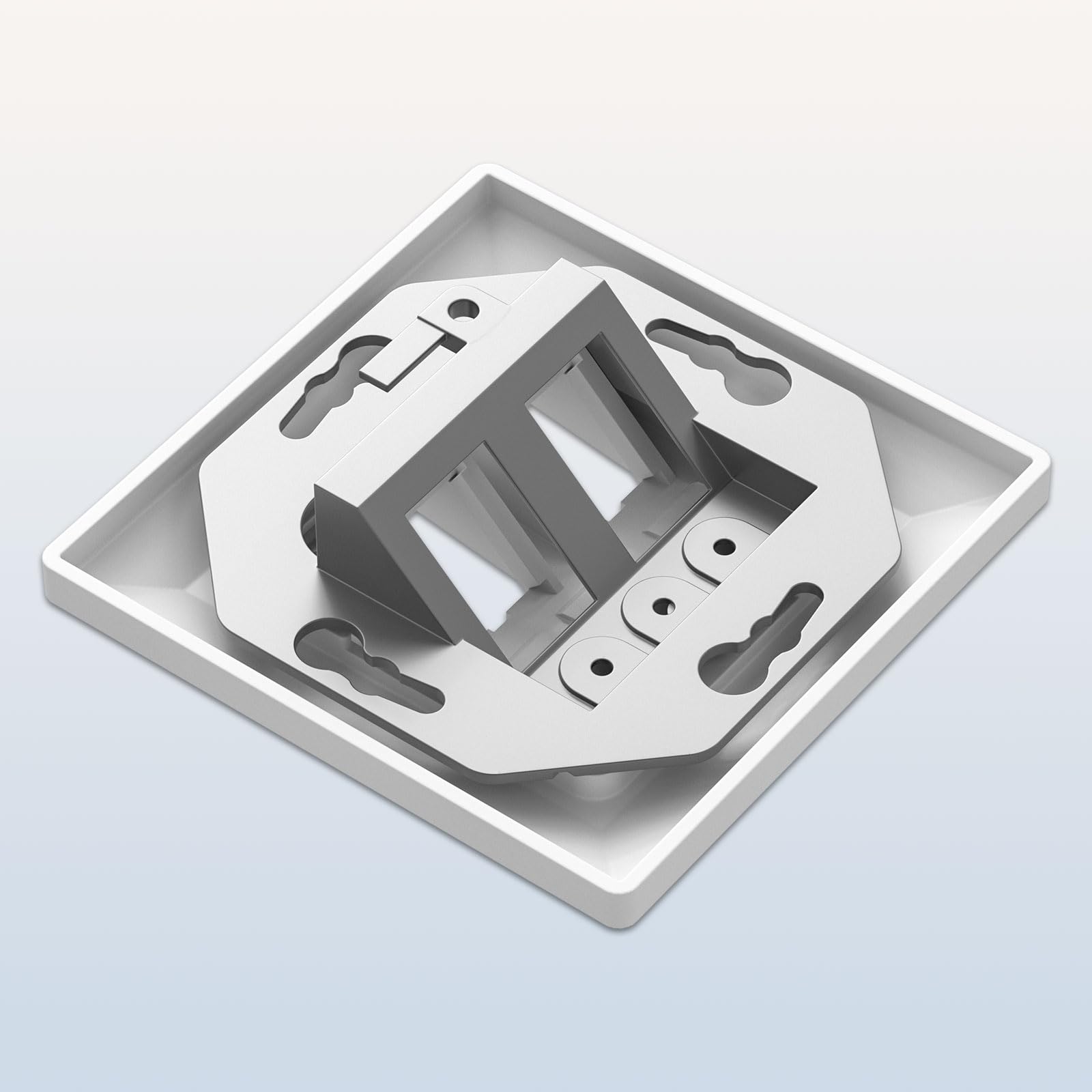 FGB Lot de 5 prises réseau CAT7 Keystone encastrées 2 ports avec module Keystone Blanc