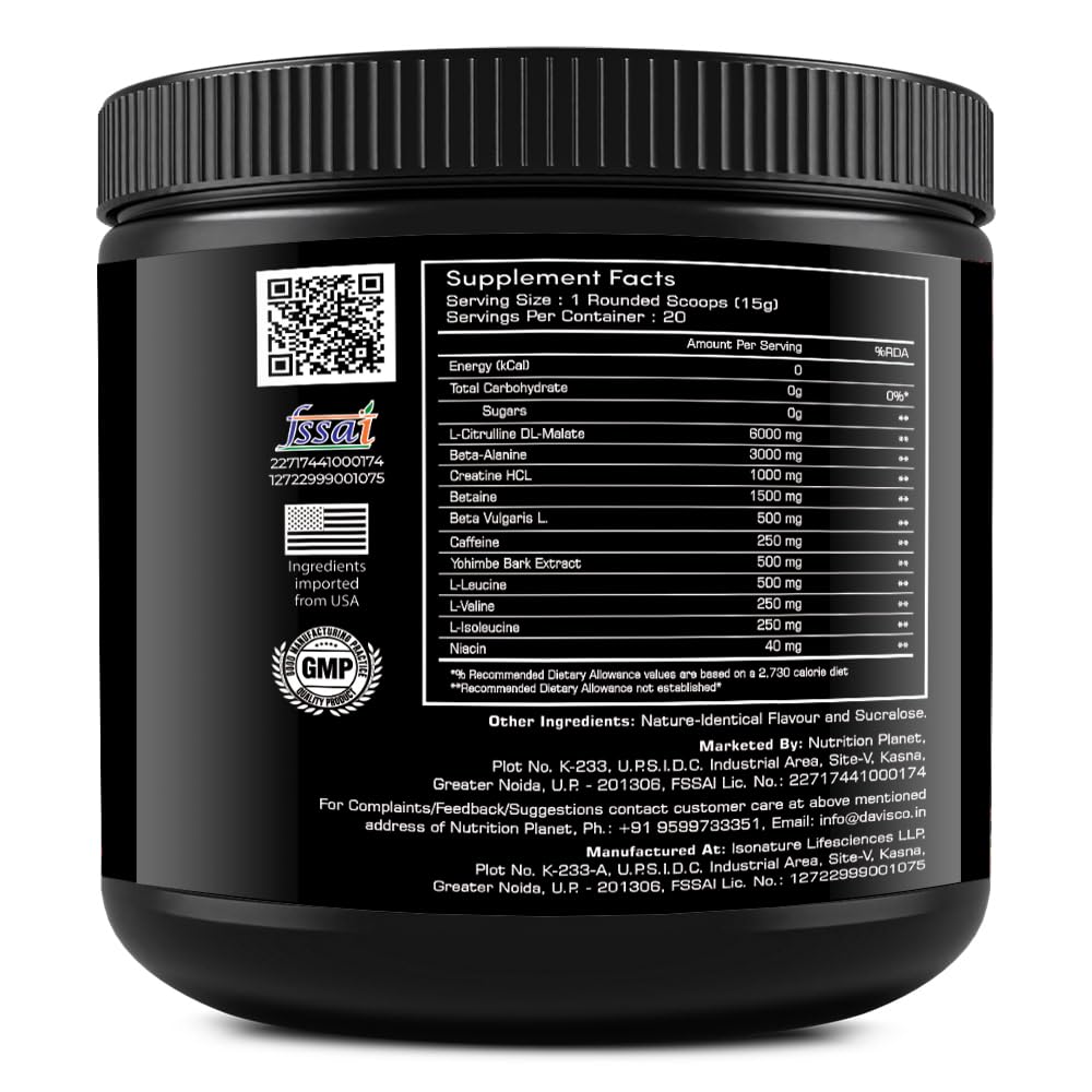 Nutrition Planet NO Storm Pre Workout (300g - Cotton Candy, 20 Servings)