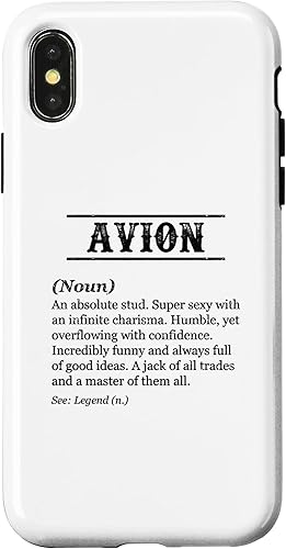 Miniatura 7 de iPhone 12 Pro Max AVION - Funny Phrase with Name Definition  Customized Men's Case