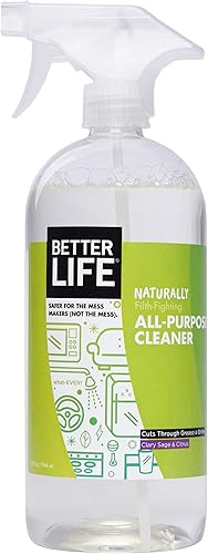 Better Life Limpiador natural multiusos, seguro para niños y mascotas, salvia y cĂtricos, 32 onzas lĂquidas (paquete de 1), 2409N Better Life Limpiador natural multiusos, seguro para niños y mascotas, salvia y cĂtricos, 32 onzas lĂquidas (paquete de 1), 2409N
