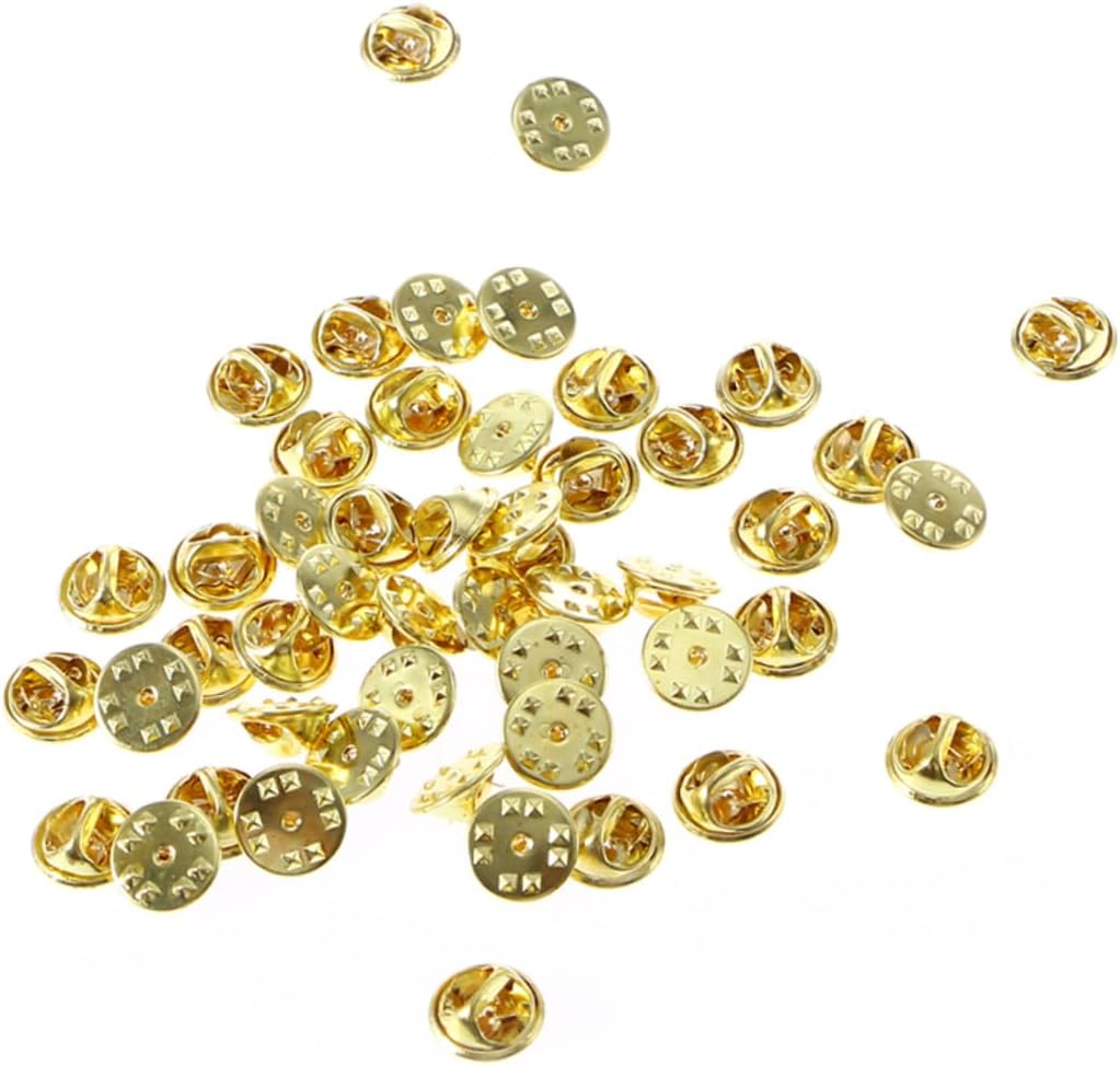 TEHAUX 600pcs Brass Lapel Pin Backs Replacement Butterfly Clutch Pin Backs for Tie Tacks Insignia Clutch