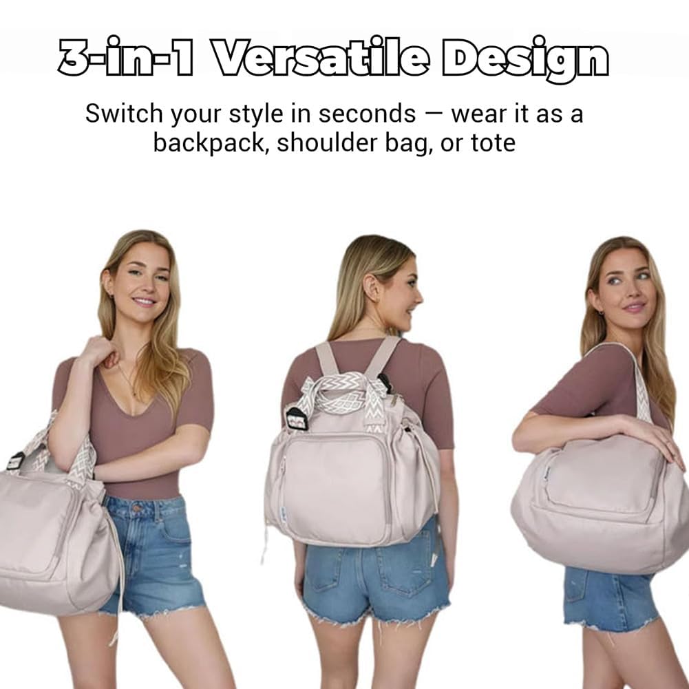 Essential Tote Bag with 15 Smart Pockets and Large-Capacity Multifunctional Travel Organizer - Shoulder Bag for Daily Use