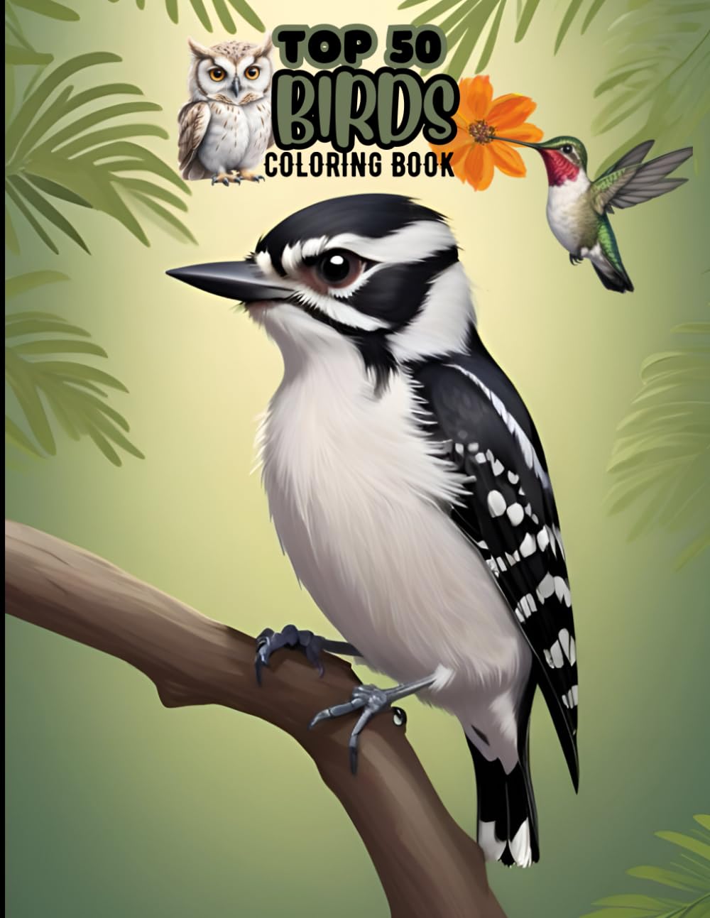 TOP 50 BIRDS COLORING BOOK: 8.5*11 | PAGES 104 | Eagle,Falcon,Owl,Woodpecker BIRDS AND MORE | COLOR TEST PAGE INCLUDED