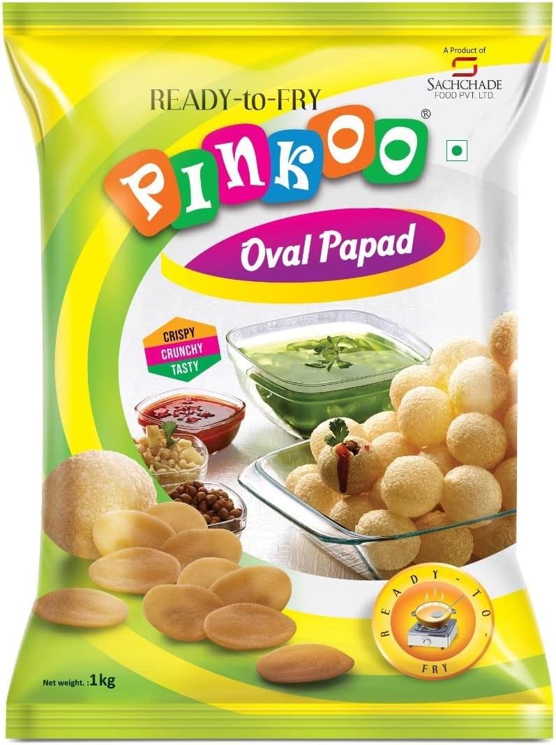 Extruded Unfried Snack Pellets Pinkoo 1 kg oval shaped