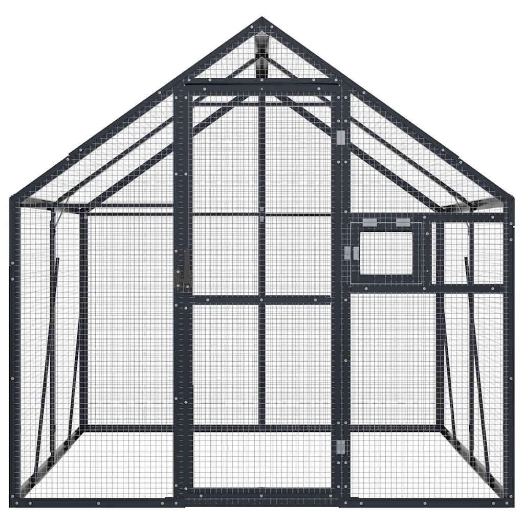 Voliere Anthrazit 1,79x2x1,85 m Aluminium,Tiere & Tierbedarf,Haustierbedarf,Vogelbedarf,Vogelkäfige & -ständer,Anthrazit,27.02 kg-3155801