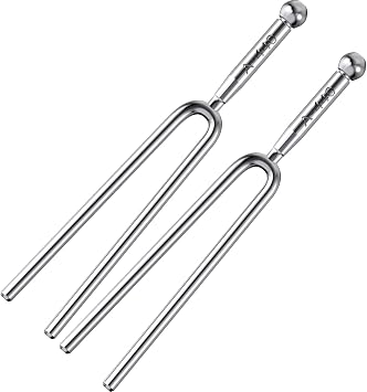 2Pack 440Hz Tuning Fork, Standard Tone A Tuning Fork Set, Tuning Forks Tuner Device for Guitar Violin Tuning Tone, Music Tuning Accessories