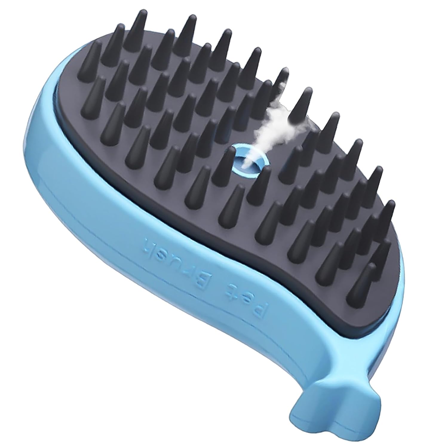 NHZ Steam Brush for Shedding and Matted Hair Removal - Steaming Massager Comb for Cats and Dogs