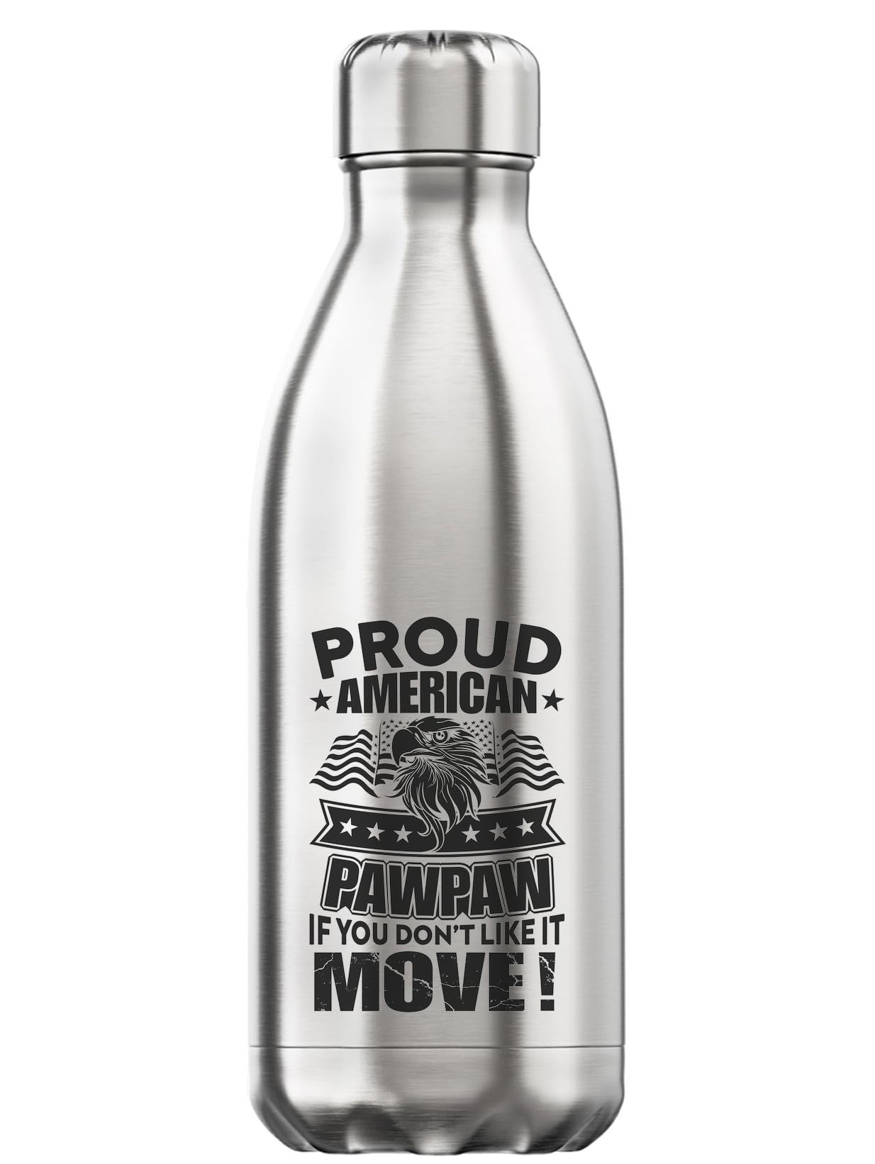 Botella térmica Proud American de acero sin sabor plástico y sin BPA
