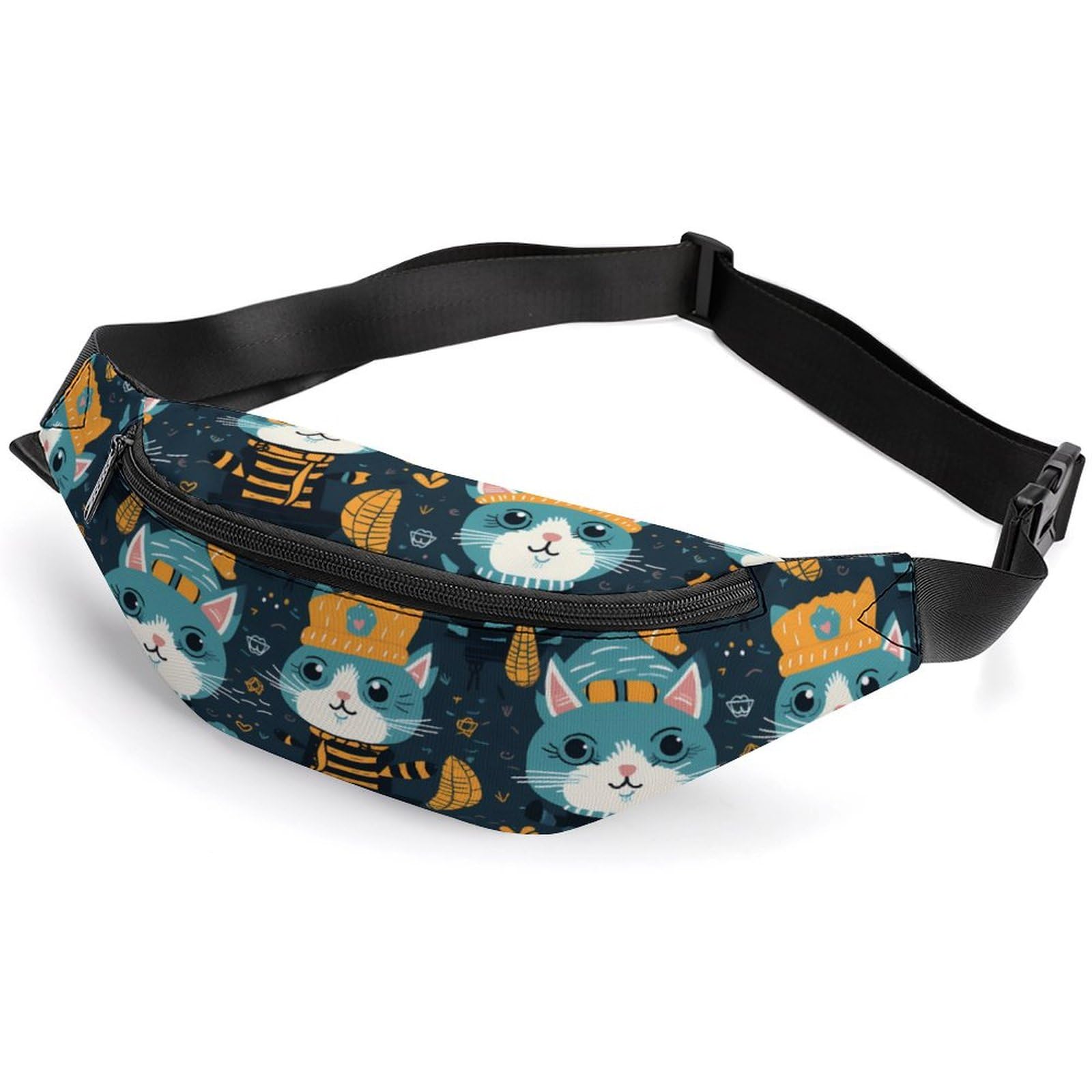 Cat Pirates Waist Pack Hands-Free Running Belt Lightweight Fanny Pack for Travel Gym Hiking