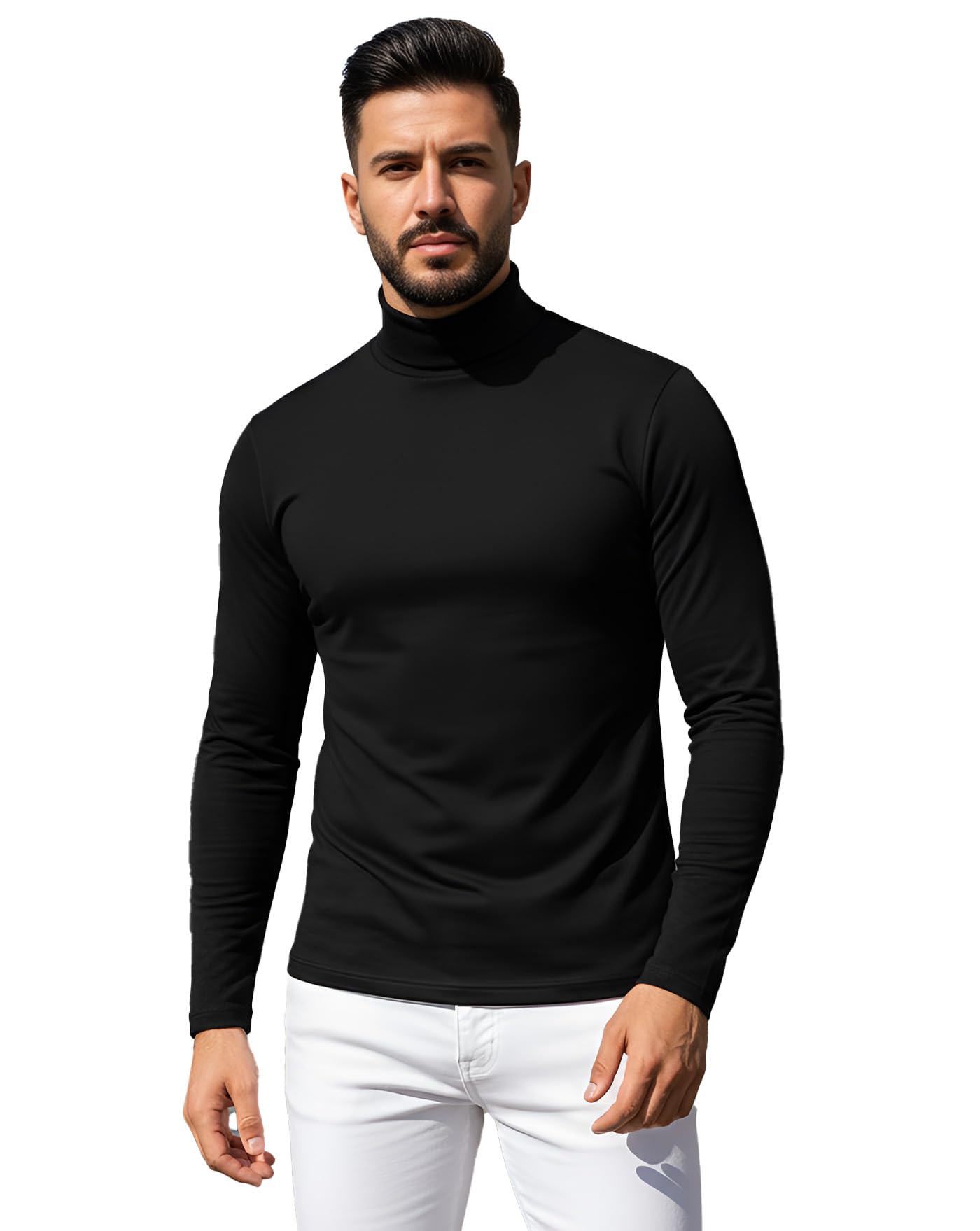ausk Mens High Neck Tshirt || High Neck T-Shirt with Full Sleeves for Man-picture-25