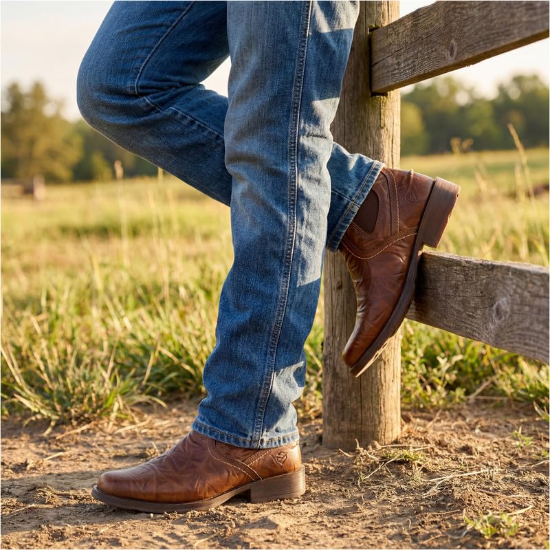 Image of SUREWAY Men's Western Chelsea Cowboy Boots
