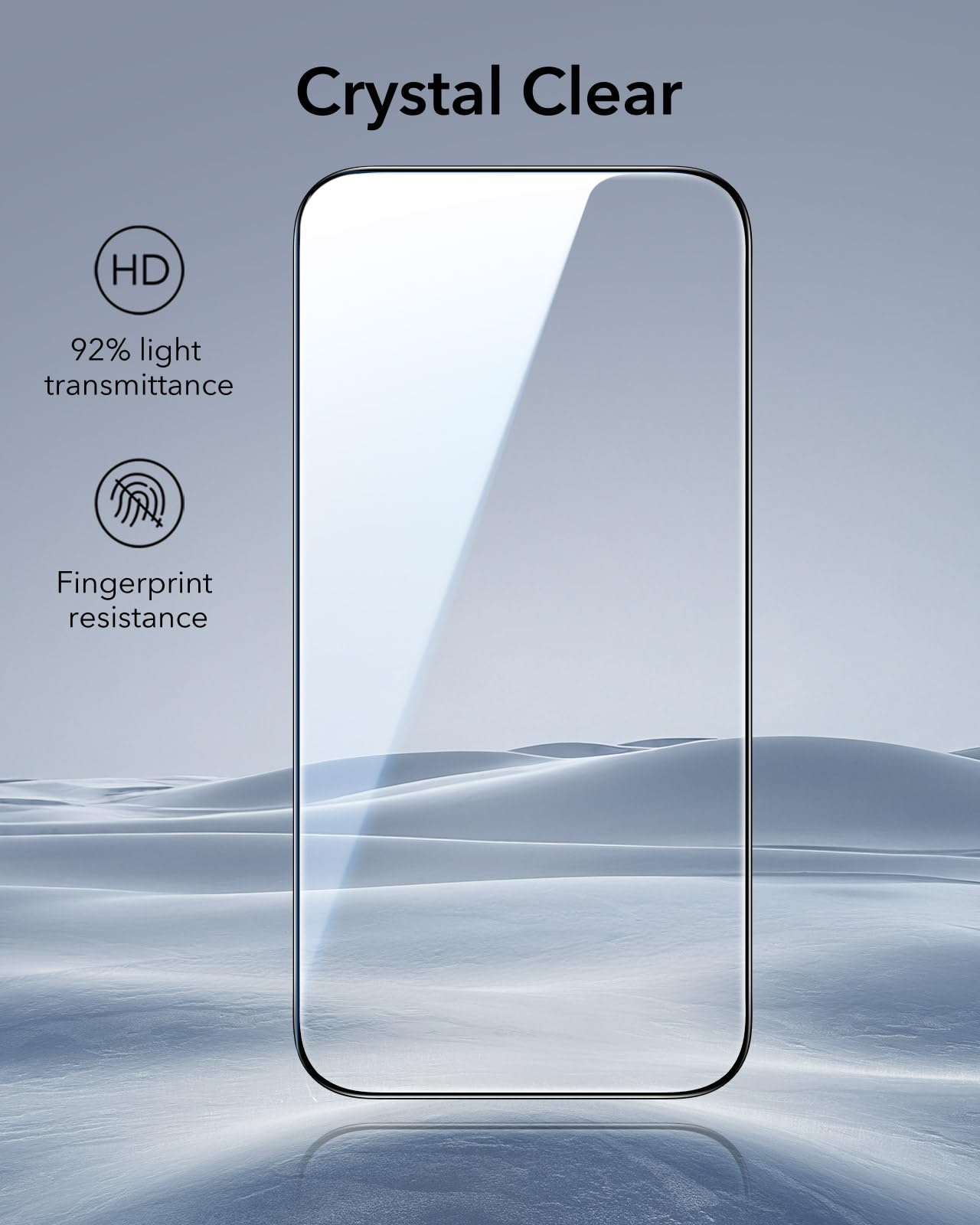 ESR Verre Trempé pour iPhone 17 Pro Max, Protections D'écran de qualité militaire, dureté 9H,Incassables, Couverture Complète, avec Plateau UltraFit, Lot de 3