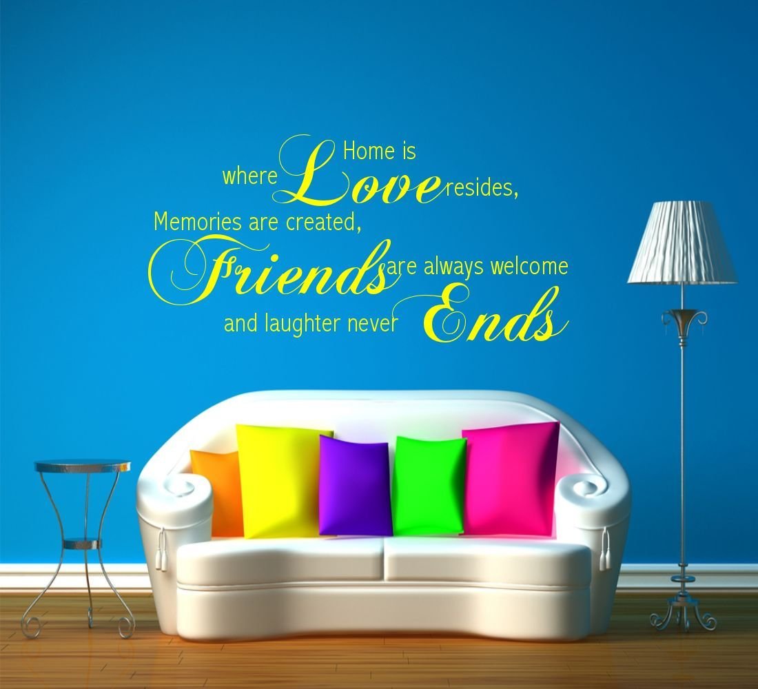 LOVE FRIENDS MEMORY FAMILY WALL ART QUOTE PHRASE STICKER DECAL MURAL TRANSFER WSD507, White Matt, Small - Image 3