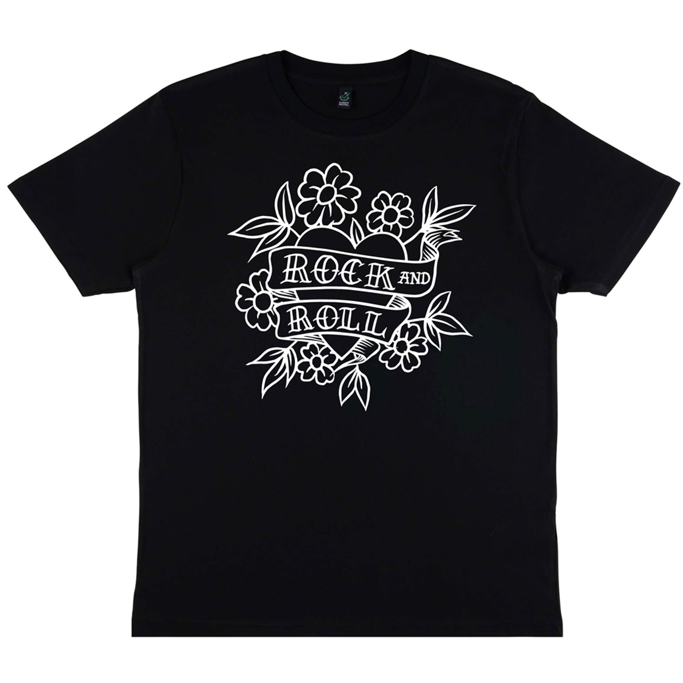DB DEADBEAT Rock and Roll Motif Screen Print Eco-Friendly Unisex Black T-Shirt for Men, Women and Teens M/Black/Cotton