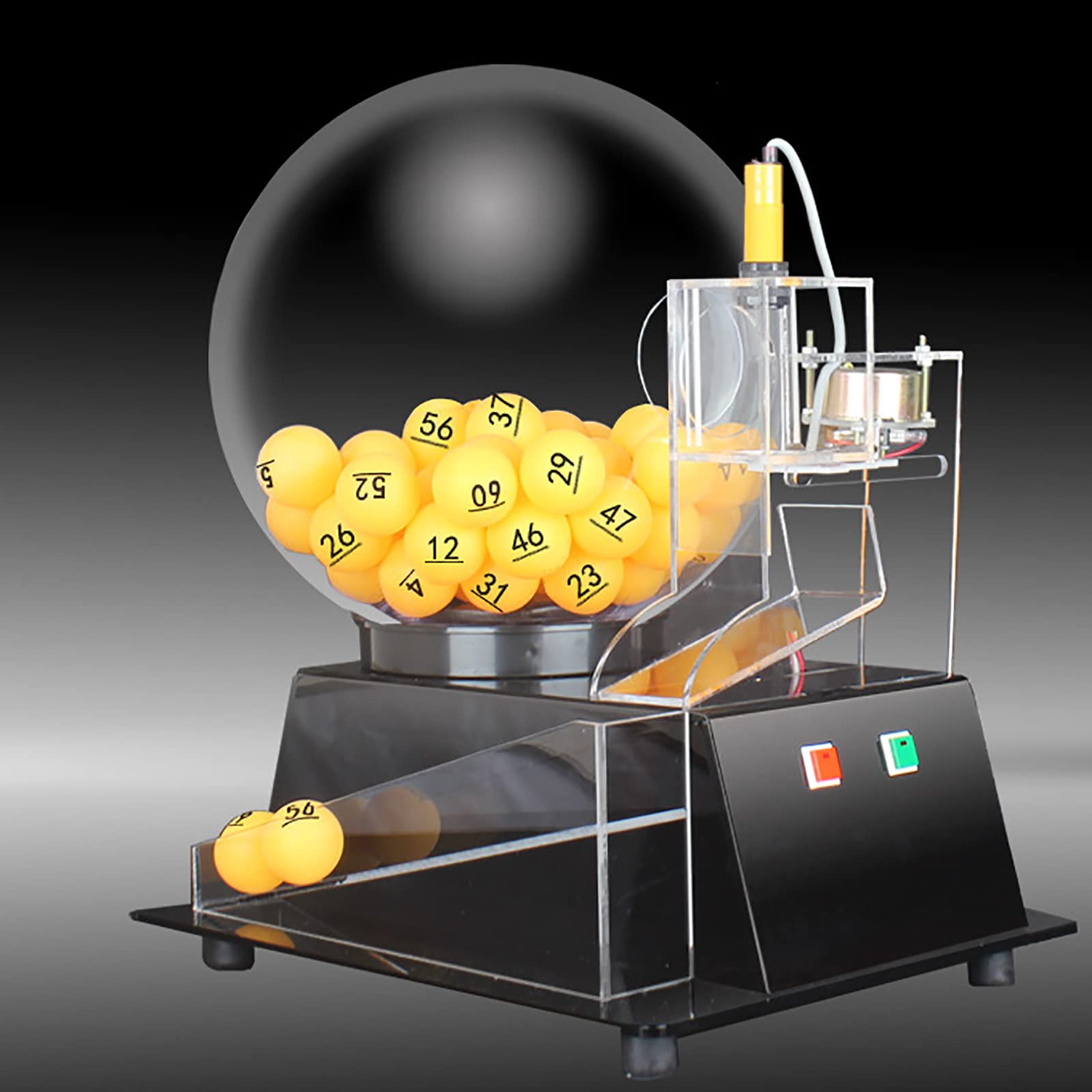 Automatyczna klatka do bingo, automatyczna maszyna do loterii, elektryczna akrylowa przezroczysta, maszyna do gier Bingo, odpowiednia do różnych aktywności loteryjnych