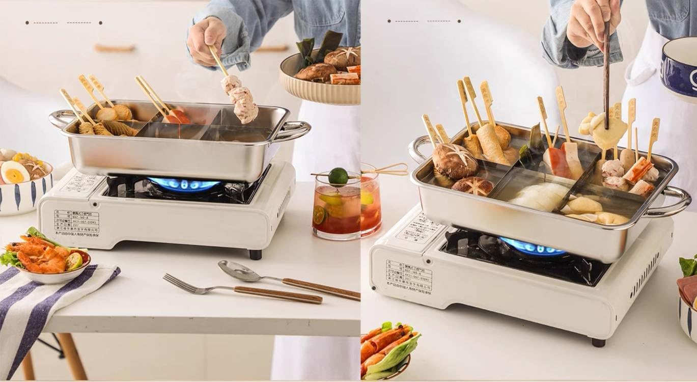 Amazon | おでん鍋 仕切り鍋 6グリッド 両手鍋 ステンレス鋼 IH