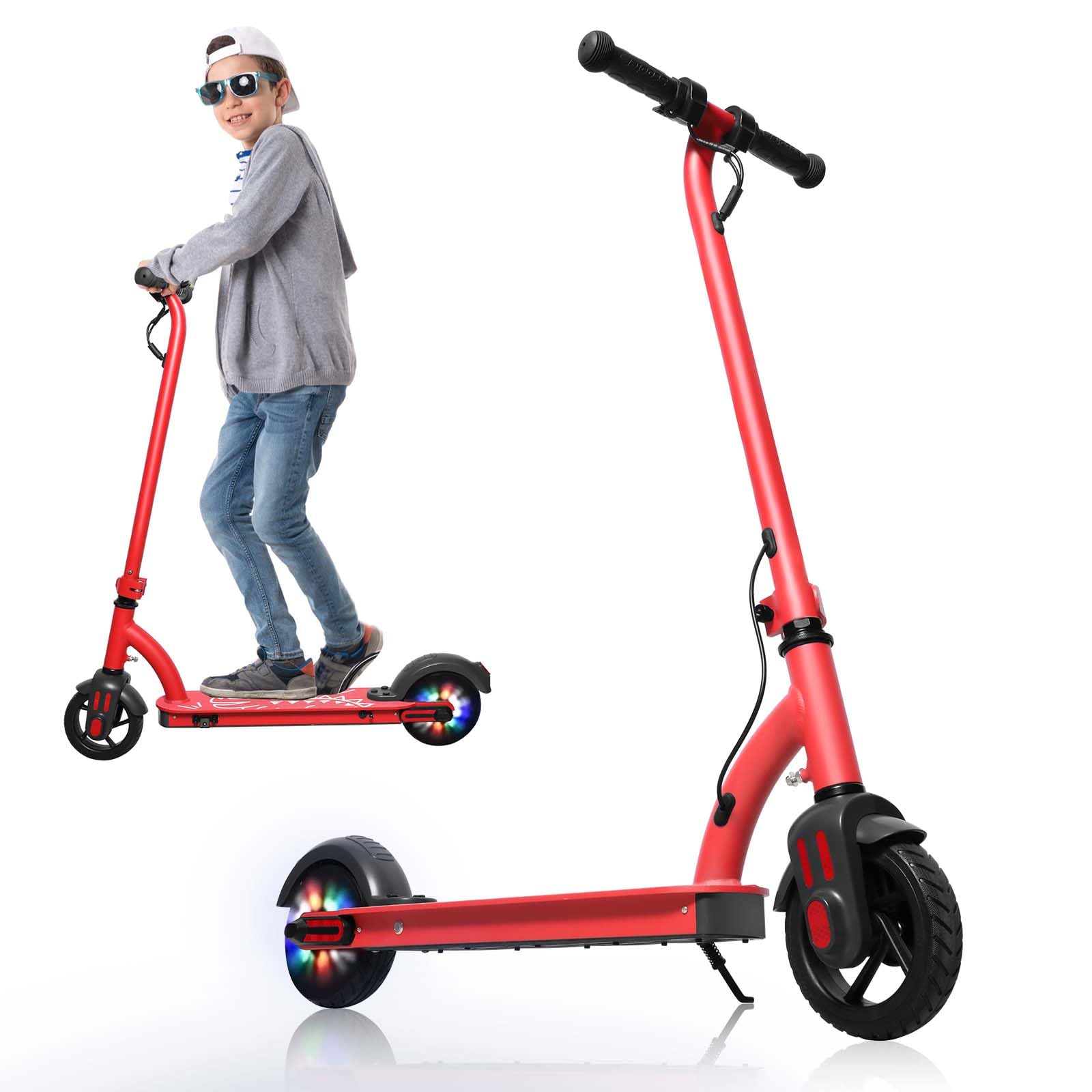 HONEYWHALE E6 Scooter Eléctrico para Niños, Velocidad Máxima 10 km/h, 90 Minutos de Conducción, Ruedas de Goma Maciza de 6", Acelerador de Pulgar Fiable, Patin Eléctrico Plegable para Niños y Niñas 7+ 2 61wCruPjBWL